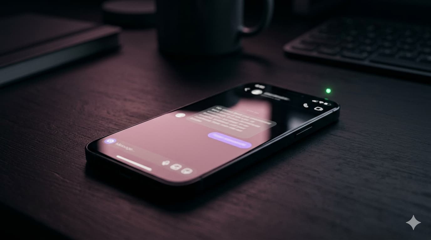 Instagram auto responder active on phone — AI reply appearing instantly in DM conversation